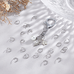 1000Pcs 304 Stainless Steel Open Jump Rings&nbsp;STAS-UN0063-01