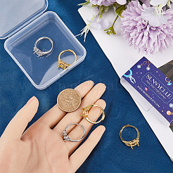 8Pcs 2 Colors Adjustable Brass Solitaire Ring Settings&nbsp;KK-SC0003-93