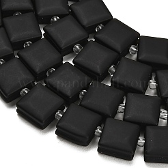 Natural Frosted Obsidian Beads Strands&nbsp;GG-F802-B15-01