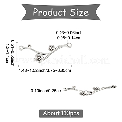 100G Tibetan Style Alloy Connector Charms&nbsp;FIND-YW0008-03