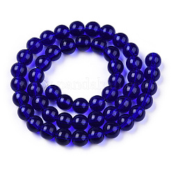 Transparent Glass Beads Strands&nbsp;X-GLAA-T032-T10mm-15