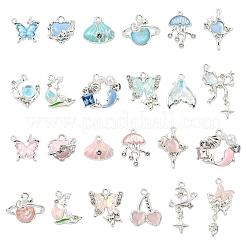 Alloy Rhinestone & Enamel Pendants&nbsp;FIND-YW0007-33