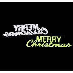 Word Merry Christmas Frame Metal Cutting Dies Stencils&nbsp;DIY-WH0019-13