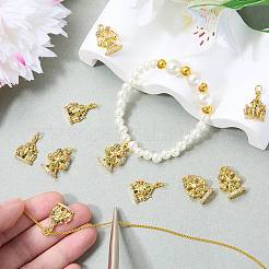 5Pcs Brass Micro Pave Cubic Zirconia Pendants&nbsp;KK-SZ0007-96A