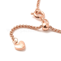 1.5mm Rack Plating Brass Wheat Chain Adjustable Slider Necklaces for Women Men&nbsp;MAK-L044-07RG