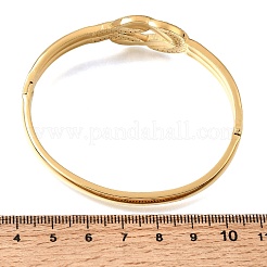 304 Stainless Steel Crystal Rhinestone Knot Hinged Cuff Bangles for Women&nbsp;SA-CBAF851-09G