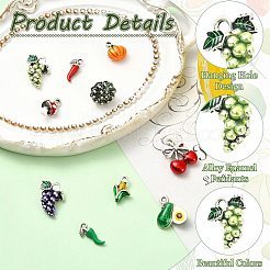 10Pcs 10 Styles Alloy Enamel Charms&nbsp;FIND-CJ0005-68