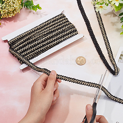 10 Yards Polyester Braided Lace Ribbon&nbsp;OCOR-WR0001-05B