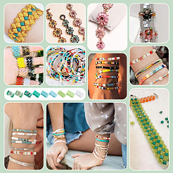 300Pcs 10 Colors 2-Hole Baking Paint Glass Seed Beads&nbsp;SEED-ME0001-31