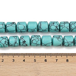 Synthetic Turquoise Beads Strands&nbsp;G-G275-D13-10x10mm