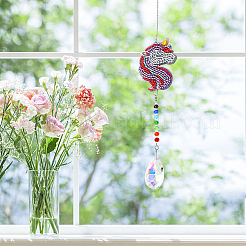 DIY Unicorn Diamond Painting Wind Chime Kits&nbsp;DIY-WH0246-93