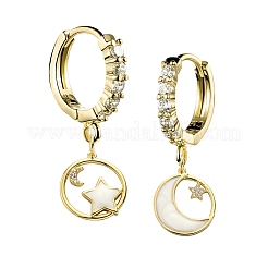 10Pcs 2 Styles Rack Plating Brass Micro Pave Clear Cubic Zirconia Pendants&nbsp;ZIRC-CJ0001-23