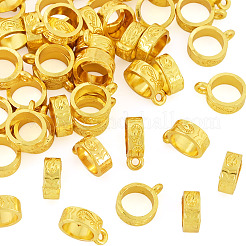 50Pcs Tibetan Style Alloy Tube Bails&nbsp;TIBE-TAD0001-01G