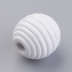 Natural Wood Beehive European Beads&nbsp;WOOD-Q030-54G