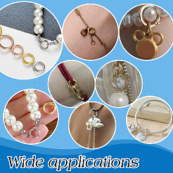 40Pcs 5 Styles Brass Open Locking Jump Rings&nbsp;KK-PH0014-42