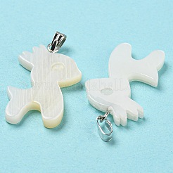 Natural Freshwater Shell Pendants&nbsp;PALLOY-Q462-05P