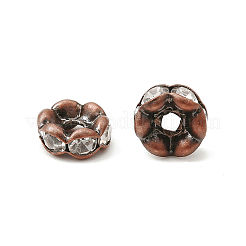 Brass Rhinestone Spacer Beads&nbsp;RB-A014-L6mm-01R-NF