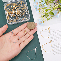 48Pcs 2 Color 304 Stainless Steel Wire Pendants&nbsp;STAS-CA0002-04
