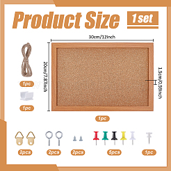 1Bag Rectangle Cork Bulletin Board&nbsp;DJEW-WR0001-26A