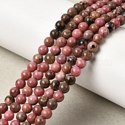 Natural Rhodonite Beads Strands&nbsp;G-G735-10-4mm