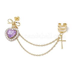 Alloy Rhinestone Heart Stud Earrings&nbsp;EJEW-JE06241
