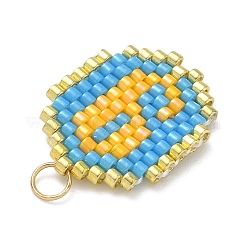 Beaded Number 9 Charms&nbsp;PALLOY-MZ00907-10