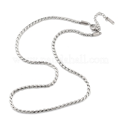 304 Stainless Steel Rope Chain Necklaces for Women&nbsp;NJEW-Q026-02P