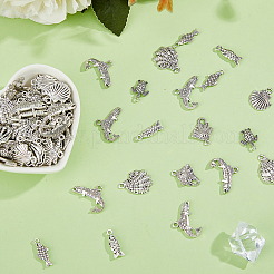 93Pcs 7 Styles Tibetan Style Alloy Pendants&nbsp;FIND-HS0001-87
