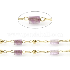 3.28 Feet Handmade Natural Amethyst Beaded Chains&nbsp;X-CHC-E021-01I