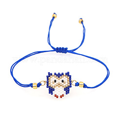 Bohemian Glass Seed Beaded Link Bracelets&nbsp;GU2196-1