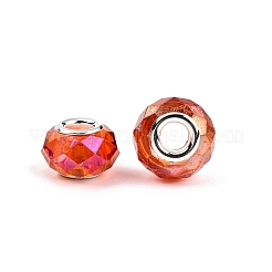Baking Paint Transparent Glass European Beads&nbsp;GPDL-N004-C14mm-A02