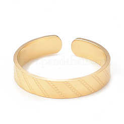Ion Plating(IP) 304 Stainless Steel Rhombus Open Cuff Ring for Women&nbsp;RJEW-I096-26G