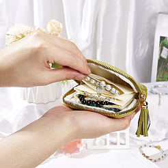Velvet Jewelry Storage Zipper Bags with Tassel&nbsp;ABAG-PA0001-01A