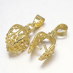 Rack Plating Brass Pendant Pinch Bails&nbsp;KK-E738-20