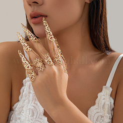 2 Sets 2 Colors Halloween Gothic Cone Iron Hollow Finger Protector&nbsp;BJEW-CN0001-16B