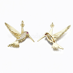 Brass Micro Pave Cubic Zirconia Pendants&nbsp;ZIRC-N039-147B-NF