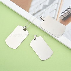 Tarnish Resistant 201 Stainless Steel Stamping Blank Tag Pendants&nbsp;STAS-O044-P122