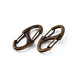 Zinc Alloy Double Snap Hook Spring Keychain Clasps&nbsp;FIND-WH0155-013AB