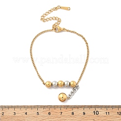 304 Stainless Steel Curb Chain Bracelets&nbsp;BJEW-D337-01B-GP