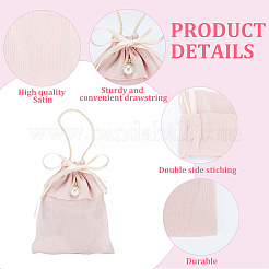 8 Sets 4 Colors Satin Jewelry Drawstring Gift Bags&nbsp;ABAG-BC0001-40