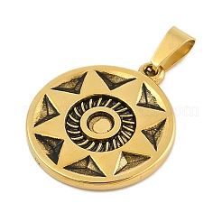 Ion Plating(IP) 304 Stainless Steel Pendant Rhinestone Setting&nbsp;STAS-D112-11AG