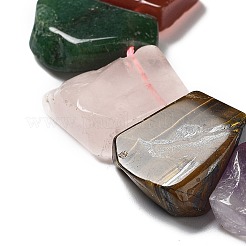 Natural Amethyst & Quartz Crystal & Green Aventurine & Rose Quartz & Carnelian & Tiger Eye Beads Strands&nbsp;G-P528-K06-01