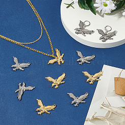 12Pcs 2 Colors 304 Stainless Steel Pendants&nbsp;STAS-AR0001-88