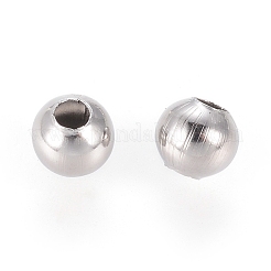 Tarnish Resistant 304 Stainless Steel Hollow Round Seamed Beads&nbsp;STAS-R032-5mm