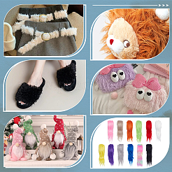 12Pcs 12 Colors Artificial Wool Costume Accessories&nbsp;DIY-FG0007-53
