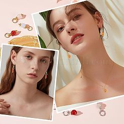 144Pcs 24 Styles Natural Mixed Gemstone Pendants&nbsp;PALLOY-GO00024