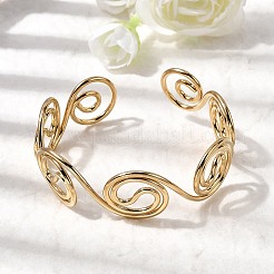 304 Stainless Steel Cuff Bangles for Women&nbsp;BJEW-Z150-01G-01