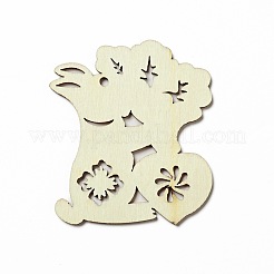 Easter Unfinished Natural Wood Big Pendant Ornaments&nbsp;WOOD-G010-01A
