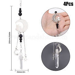 Natural Black Onyx Pendant Decorations&nbsp;PALLOY-PH01588