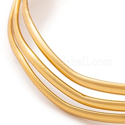 7Pcs PVD Vacuum Plating 304 Stainless Steel Wave Bangles Set for Women&nbsp;BJEW-A011-10D-G